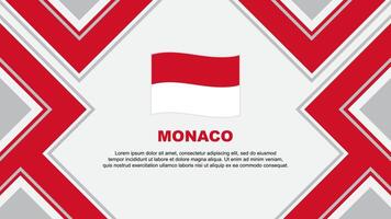 Monaco Flag Abstract Background Design Template. Monaco Independence Day Banner Wallpaper Vector Illustration. Monaco Vector