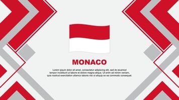 Monaco Flag Abstract Background Design Template. Monaco Independence Day Banner Wallpaper Vector Illustration. Monaco Banner