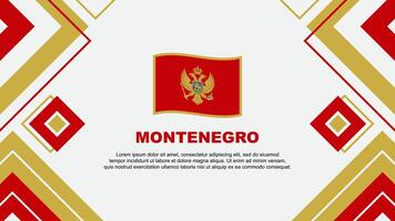 Montenegro Flag Abstract Background Design Template. Montenegro Independence Day Banner Wallpaper Vector Illustration. Montenegro Background