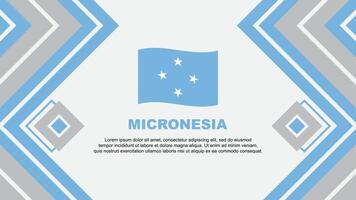 Micronesia Flag Abstract Background Design Template. Micronesia Independence Day Banner Wallpaper Vector Illustration. Micronesia Design