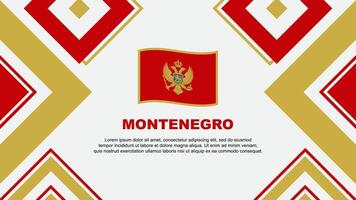 Montenegro Flag Abstract Background Design Template. Montenegro Independence Day Banner Wallpaper Vector Illustration. Montenegro Independence Day