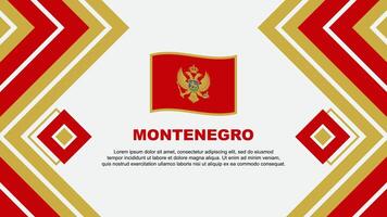 Montenegro Flag Abstract Background Design Template. Montenegro Independence Day Banner Wallpaper Vector Illustration. Montenegro Design