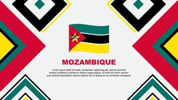 Mozambique Flag Abstract Background Design Template. Mozambique Independence Day Banner Wallpaper Vector Illustration. Mozambique Independence Day