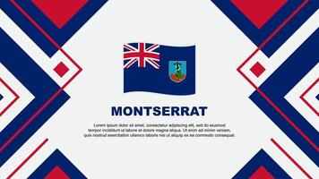 Montserrat Flag Abstract Background Design Template. Montserrat Independence Day Banner Wallpaper Vector Illustration. Montserrat Illustration