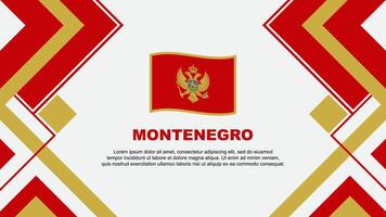 Montenegro Flag Abstract Background Design Template. Montenegro Independence Day Banner Wallpaper Vector Illustration. Montenegro Banner