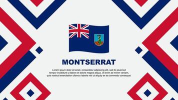 Montserrat Flag Abstract Background Design Template. Montserrat Independence Day Banner Wallpaper Vector Illustration. Montserrat Template