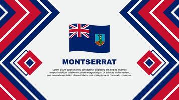 Montserrat Flag Abstract Background Design Template. Montserrat Independence Day Banner Wallpaper Vector Illustration. Montserrat Design
