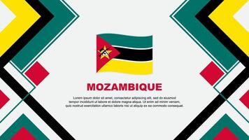 Mozambique Flag Abstract Background Design Template. Mozambique Independence Day Banner Wallpaper Vector Illustration. Mozambique Banner