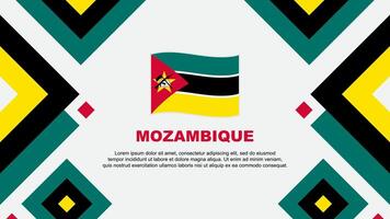 Mozambique Flag Abstract Background Design Template. Mozambique Independence Day Banner Wallpaper Vector Illustration. Mozambique Template