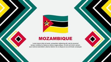 Mozambique Flag Abstract Background Design Template. Mozambique Independence Day Banner Wallpaper Vector Illustration. Mozambique Design