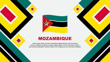 Mozambique Flag Abstract Background Design Template. Mozambique Independence Day Banner Wallpaper Vector Illustration. Mozambique Cartoon