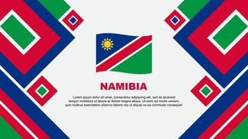 Namibia Flag Abstract Background Design Template. Namibia Independence Day Banner Wallpaper Vector Illustration. Namibia Cartoon