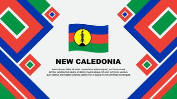 New Caledonia Flag Abstract Background Design Template. New Caledonia Independence Day Banner Wallpaper Vector Illustration. Cartoon