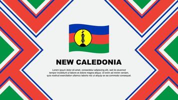 New Caledonia Flag Abstract Background Design Template. New Caledonia Independence Day Banner Wallpaper Vector Illustration. Vector