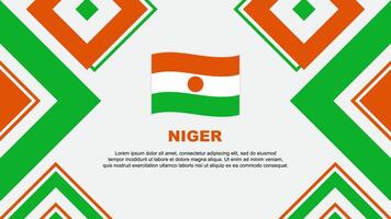 Niger Flag Abstract Background Design Template. Niger Independence Day Banner Wallpaper Vector Illustration. Niger Independence Day