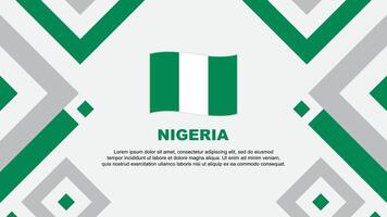 Nigeria Flag Abstract Background Design Template. Nigeria Independence Day Banner Wallpaper Vector Illustration. Nigeria Template