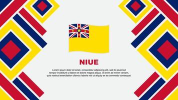 Niue Flag Abstract Background Design Template. Niue Independence Day Banner Wallpaper Vector Illustration. Niue