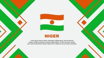 Niger Flag Abstract Background Design Template. Niger Independence Day Banner Wallpaper Vector Illustration. Niger Illustration