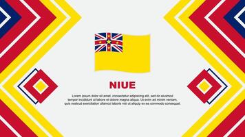 Niue Flag Abstract Background Design Template. Niue Independence Day Banner Wallpaper Vector Illustration. Niue Design