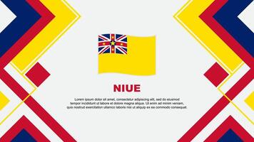 Niue Flag Abstract Background Design Template. Niue Independence Day Banner Wallpaper Vector Illustration. Niue Banner