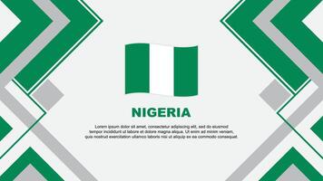 Nigeria Flag Abstract Background Design Template. Nigeria Independence Day Banner Wallpaper Vector Illustration. Nigeria Banner