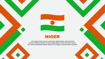 Niger Flag Abstract Background Design Template. Niger Independence Day Banner Wallpaper Vector Illustration. Niger Template