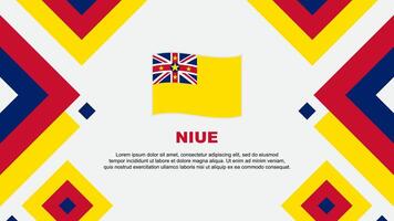 Niue Flag Abstract Background Design Template. Niue Independence Day Banner Wallpaper Vector Illustration. Niue Template