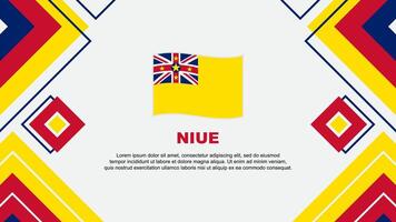 Niue Flag Abstract Background Design Template. Niue Independence Day Banner Wallpaper Vector Illustration. Niue Background