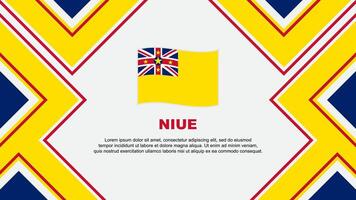 Niue Flag Abstract Background Design Template. Niue Independence Day Banner Wallpaper Vector Illustration. Niue Vector