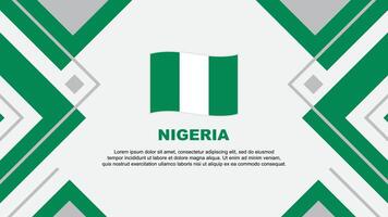 Nigeria Flag Abstract Background Design Template. Nigeria Independence Day Banner Wallpaper Vector Illustration. Nigeria Illustration