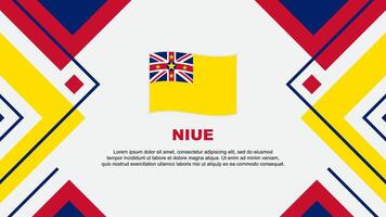 Niue Flag Abstract Background Design Template. Niue Independence Day Banner Wallpaper Vector Illustration. Niue Illustration