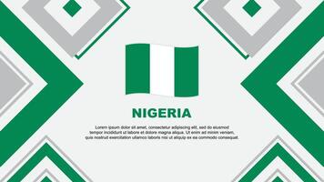 Nigeria Flag Abstract Background Design Template. Nigeria Independence Day Banner Wallpaper Vector Illustration. Nigeria Independence Day