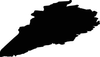 Austurland Iceland silhouette map vector
