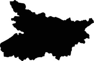 bihar India silueta mapa vector