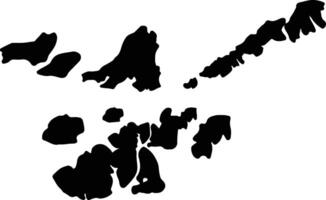 Bolama Guinea Bissau silhouette map vector