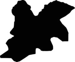 Dinguiraye Guinea silhouette map vector