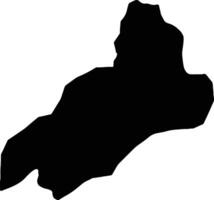 Dalaba Guinea silhouette map vector