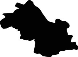 Isere France silhouette map vector