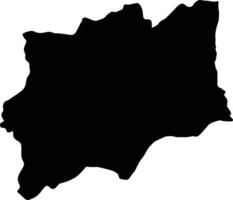 Huila Angola silhouette map vector