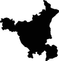 Haryana India silhouette map vector