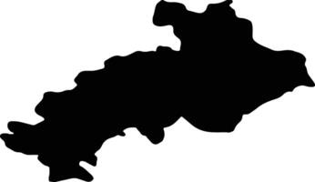 Hautes-Alpes France silhouette map vector