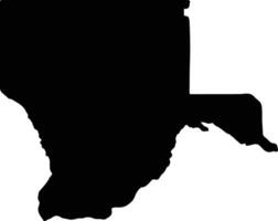 Kgalagadi Botswana silhouette map vector