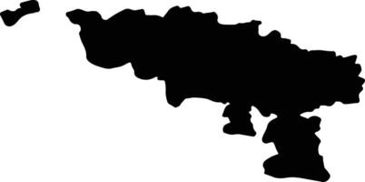 Hainaut Belgium silhouette map vector