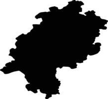 Hessen Germany silhouette map vector