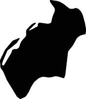 Luanda Angola silhouette map vector