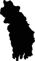 Khulna Bangladesh silhouette map vector
