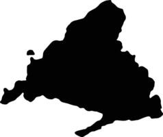 Madrid Spain silhouette map vector