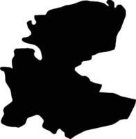 Markazi Iran silhouette map vector