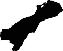 La Guajira Colombia silhouette map vector