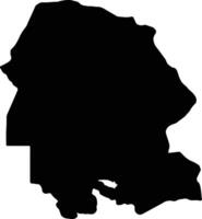 Khuzestan Iran silhouette map vector
